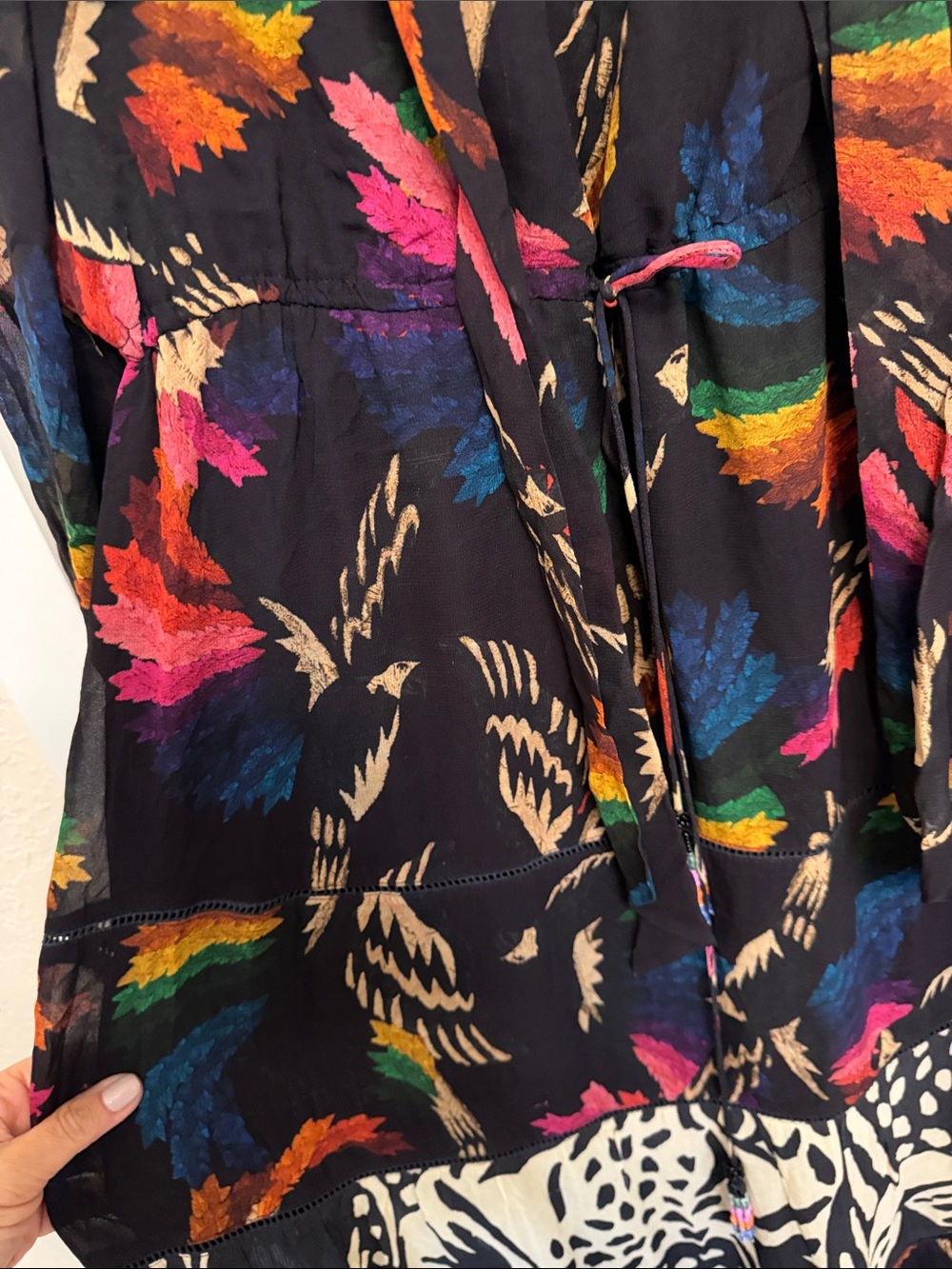 Farm Rio Black Macaws Flight Ankle Dress - Picture 6 of 14
